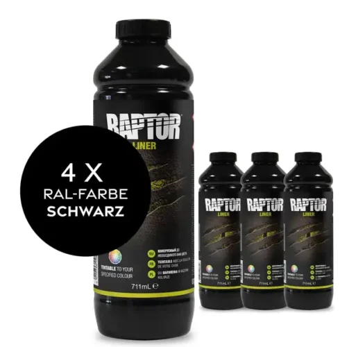 Kit de 4 bouteilles de pigments RAL NCS RAPTOR SUISSE